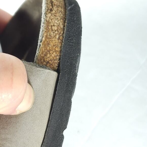 BIRKENSTOCK Women's Arizona Big Buckle US7 EU38 Gray Nubuck Slide Sandals Shoes - Picture 16 of 16